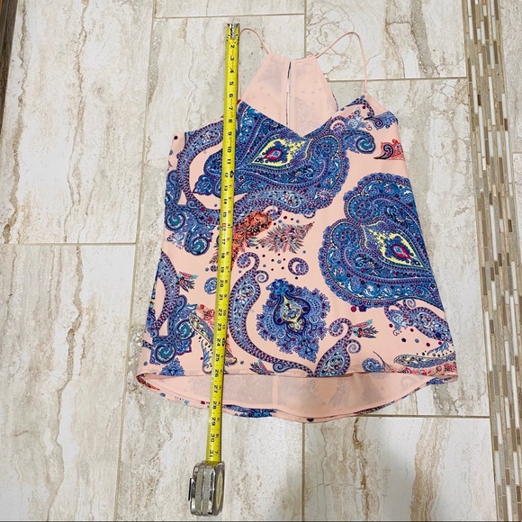 EXPRESS pink/blue reversible paisley tank/cami - Picture 8 of 12
